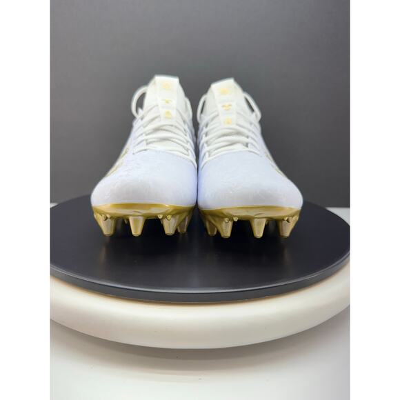 Under Armour Blur Smoke 2.0 MC Suede Mens Size 14 White Gold‎ Football Cleats main image 5
